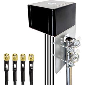 Maswell 4X4 WIFI7 Antenna 2100-7200MHz 5G Wifi7 WiFi6E Bluetooth Zigbee MIMO Antenna Plus L Plate Screw Mount