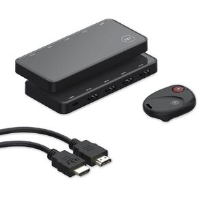 تبديل HDMI 3 في 1 Out ، 4K@60Hz HDMI Switcher مع عن بُعد ، يدعم HDR ، CEC ، 3D ، HDCP 2.0 ، متوافق مع PS5 ، PS4 ، Xbox ، Fire Stick