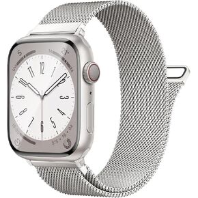 Stainless Steel Milanese Loop Compatible with Apple Watch Band Magnetic 38mm 40mm 41mm 42mm 44mm 45mm 49mm for Women&Men ，Magnetic Metal Mesh Strap for iWatch Series 9 Ultra SE 8 7 6 5 4 3 2 1