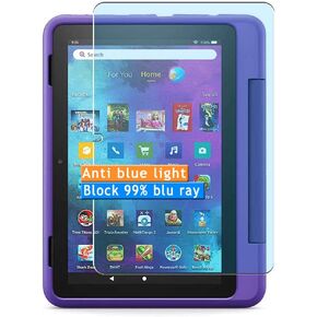 2-Pack Anti Blue Light Screen Protector, compatible with Fire HD 8 Kids Pro tablet 2021 8" TPU Film Protectors Sticker [ Not Tempered Glass ]