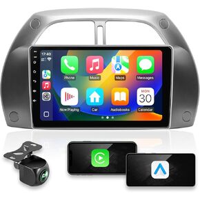 for Toyota RAV4 Radio Compatible with Wirelessly Carplay Android Auto Upgrade Android Car Stereo Bluetooth Navigation Touchscreen GPS FM Multimedia Player Backup Camera Head Unit (2001-2003)