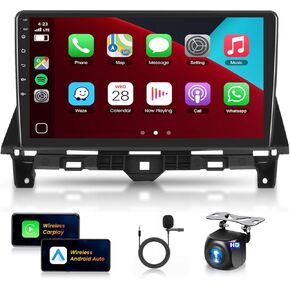 【4G+64G】 for Honda Accord 8th 2008-2013 Android Car Radio Stereo with Wireless CarPlay Android Auto,10.1 inch IPS Touchscreen Car Stereo Bluetooth5.0,GPS,WiFi,SWC,59UI,32EQ AI DSP +HD Backup Camera