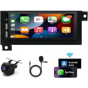 2+32G Android 13 Single Din Car Stereo Radio for Chrysler Cirrus 1995-2000 with Wireless Carplay & Android Auto,6.8 in Touchscreen Radio Multimedia Player with Mirror Link GPS WiFi FM + Backup Camera