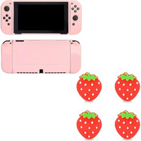 Switch OLED Protective Case with Cute Joystick Covers 4pcs