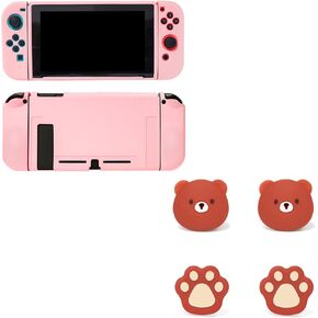 Switch Protective Case with Silicone Thumb Grips Caps