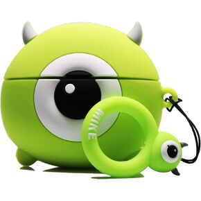 Cartoon Case for AirPods Pro Cover Silicone Shockproof 3D Cute Kawaii Protective Cases Anti-Fall Headphone Case for Airpod Pro (Green Monster, Airpods Pro)