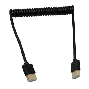 HDMI to HDMI Coiled Cable HDMI to HDMI Adapter Coiled Cable, 4.5mm/0.17inch OD 1.5m Length 4K Coiled Cable, HDMI Extender Cable, Coiled HDMI Extension Cable Cord
