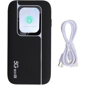 5G and 4G WiF Hotspot, 5g High Speed 2.77Gbps DL 1.25Gbps UL 16 Devices Capacity, Portable Hotspot Device for Travel, Nano SIM Slot 5G Travel Router with 2.01 Inch TouchScreen