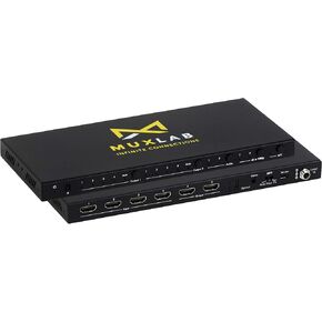4x2 HDMI 2.0 4K 60hz Matrix Switcher | IR Remote | Supports 4K@60Hz | 4:4:4 | HDR | 4 in 2 Out | No Driver | Control with IR Remote | Push Button | Switcher and Splitter