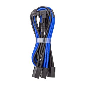 CableMod Pro ModMesh Sleeved 12V-2x6 12VHPWR 90° StealthSense PCIe Extension - Variant B (Black + Light Green, 90° 16-pin to Triple 8-pin, 45cm)