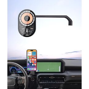Wireless Charging car Phone Holder for Toyota Land Cruiser Prado 250 J250 LC250 2024 2025 Accessories 8/12.3 inch Screen Fixed Clip,360° Rotation car Phone Mount Compatible with MagSafe