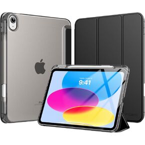 Moko for iPad 11 بوصة (A16) CASE 11th Generation 2025 ، IPAD 10th Generation Case 2022 مع حامل قلم رصاص ، غطاء رفيع ذو وزن خفيف 11 بوصة مع قشرة الظهر الوعرة الشفافة ، Navy Blue