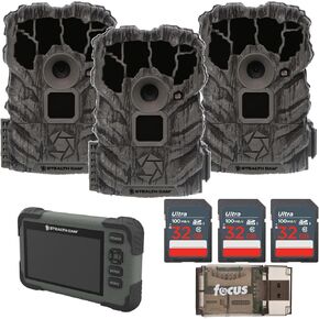 Stealth Cam Browtine 14MP Camera (3 Pack) Bundle with SD Card Reader-Viewer, Memory Card and High Speed USB 2.0 Card Reader (7-Items)