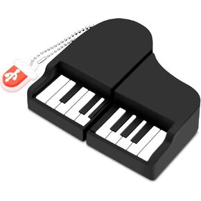 BORLTER CLAMP 64GB USB Flash Drive Pendrive USB 2.0 Memory Stick Flash Drive Thumb Drive for External Data Storage in Piano Shape