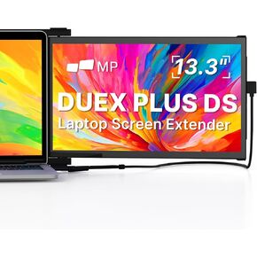 New Mobile Pixels Duex Plus DS Laptop Screen Extender, 13.3" FHD 1080P IPS Ultra Slim Portable Monitor, USB A/USB C/HDMI Plug and Play Laptop Monitor, Windows/Mac/Android/Switch Compatible