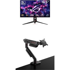 ASUS ROG Swift 32" 4K OLED Gaming Monitor (PG32UCDM) ROG Ergo Monitor Arm (AAS01)