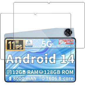 [2 Pack] Screen Protector for QDDQ P80 Android 14 Tablet 11 Inch Tempered Glass Film, Screen Protector for QDDQ P80 Tablet 11 Inch Anti-Scratch & Sensitive & 9H Hardness