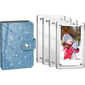 Fintie Instax Mini Photo Album Book + Acrylic Magnetic Fridge Photo Frame for Fujifilm Instax Mini 2x3 Inch Films