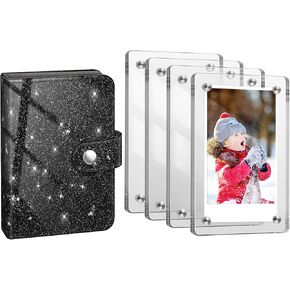 Fintie Instax Mini Photo Album Book + Acrylic Magnetic Fridge Photo Frame for Fujifilm Instax Mini 2x3 Inch Films