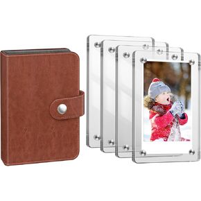 Fintie Instax Mini Photo Album Book + Acrylic Magnetic Fridge Photo Frame for Fujifilm Instax Mini 2x3 Inch Films