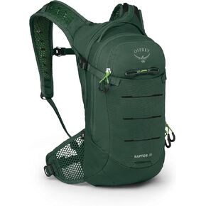 Osprey Raptor Jr Boy's Mountain Biking Backpack with Hydraulics Reservoir, Tundra Green