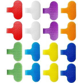 Cable Labels, Write On Cord Labels, Wire Labels, Cable Tags and Wire Tags for Cable Management and Identification(Medium / 16 Pcs/Multicolor)