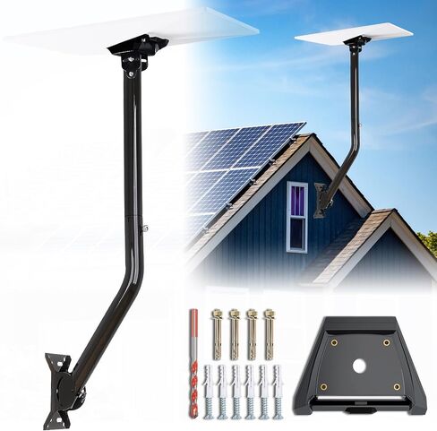 Adjustable Starlink Gen 3 Roof Mount, Ybervont Starlink Mounting Kit Gen 3 for Starlink Internet Kit Satellite, Stainless Steel Heavy Duty Pivot Starlink Pole Mount with Starlink Gen 3 Pipe Adapter in Saudi Arabia