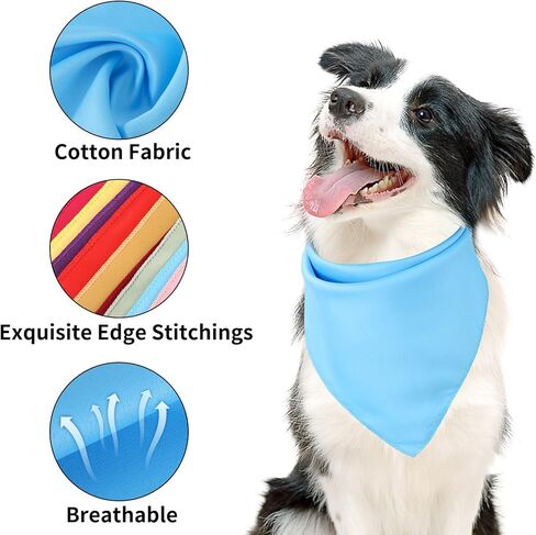 Segarty Dog Bandanas، 10 عبوات منقوشة مقاس 22.8 × 15.7 بوصة، إكسسوارات وشاح مثلث للحيوانات الأليفة للقطط الصغيرة والمتوسطة والكلاب والجراء الكبيرة، منديل عيد ميلاد قابل للغسل وقابل للتعديل in Kuwait
