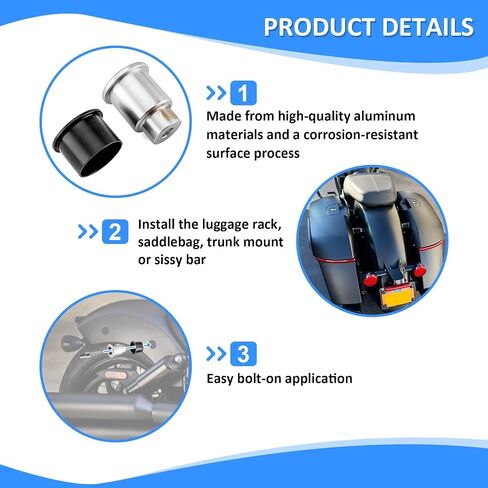 Wsays Docking Spools Mount Kits Quick Release Compatible with 2019-2024 Indian Pursuit Chieftain Roadmaster Springfield Challenger Chief Dark Horse in Saudi Arabia