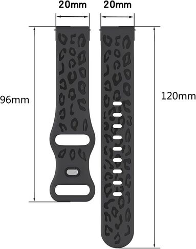 Leopard Engraved Bands Compatible with Samsung Galaxy Watch 7/6/5/4/40mm 44mm Band,Galaxy Watch 3/5 Pro 45mm,Active 2 Band,20mm Soft Silicone Replacement Sport Strap for Women in Saudi Arabia