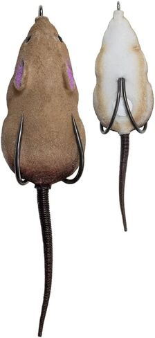 Lunkerhunt Furenzy Mouse Topwater Erure لباس ، تراوت و Pike - 2.5 "، 1/2 أوقية | أكوافور للاحتفاظ بنسبة 15 ٪ in Kuwait
