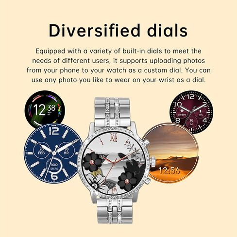 Zpimy 1.32 '' Amoled Smart Watch للنساء ، الإجابة/إجراء المكالمات ، الاتصال اللاسلكي Smart Watch for Android و iPhone ، تعقب اللياقة البدنية ، مراقبة النوم ، السعرات الحرارية الخطوة ، 100+ أوضاع رياضية ، 2 حلقات (الذهب) in Kuwait