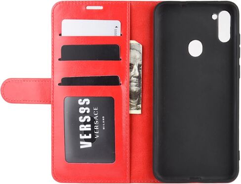 Flip Case for Samsung A11 Wallet PU Leather Magnetic Protective Cellphone Case for Samsung Galaxy A11 A115M 2020 Folio Book Cover with Stand (Black) in Saudi Arabia