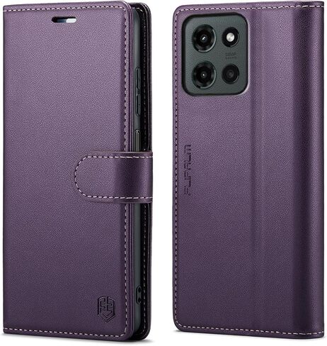 Compatible with Moto G 5G 2025 Wallet Case with RFID Blocking Credit Card Holder,PU Leather Flip Kickstand Shockproof Cover Women Men for Motorola Moto G 5G 2025 Phone Case (Purple) in Saudi Arabia