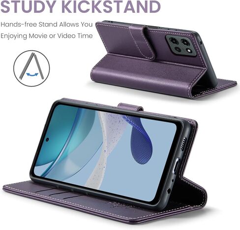 Compatible with Moto G 5G 2025 Wallet Case with RFID Blocking Credit Card Holder,PU Leather Flip Kickstand Shockproof Cover Women Men for Motorola Moto G 5G 2025 Phone Case (Purple) in Saudi Arabia