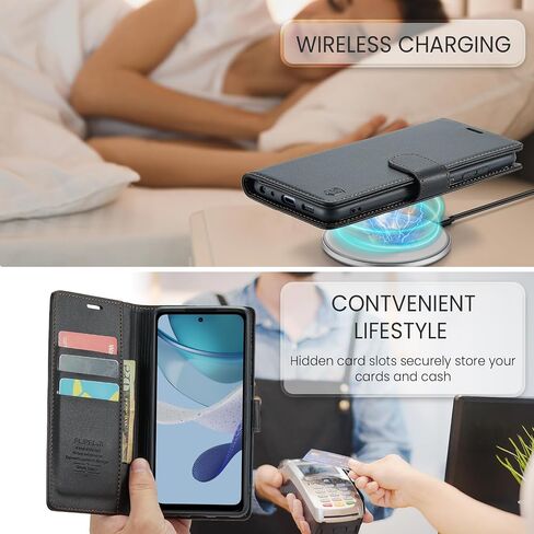 Compatible with Moto G 5G 2025 Wallet Case with RFID Blocking Credit Card Holder,PU Leather Flip Kickstand Shockproof Cover Women Men for Motorola Moto G 5G 2025 Phone Case (Purple) in Saudi Arabia