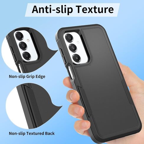 for Galaxy A16 5G Phone Case,[Military Grade Drop Tested] with Screen Protector, Dual Layer Protective Heavy Duty Cell Phone Cover Non-Slip Shockproof Rugged Case for Samsung Galaxy A16 5G (Black) in Saudi Arabia
