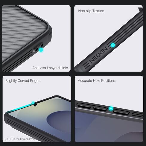 حافظة Nillkin لهاتف Samsung Galaxy S26 Ultra مع غطاء كاميرا، [حماية العدسة] غطاء صلب واقٍ مقاوم للصدمات من الدرجة العسكرية حافظة هاتف رفيعة لهاتف Galaxy S26 Ultra مقاس 6.9 بوصة أسود in Kuwait