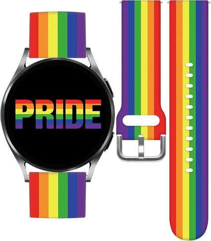 Watch Bands Compatible with Samsung Galaxy Watch 40mm 42mm 44mm 45mm 46mm, 20mm Pattern Replacement Silicone Strap for Galaxy Wacth 7/ 6/ 5/ 4/ 5/ 5 Pro/ Wacth 4 Classic/ Wacth 3 (41mm)/ Wacth Active 2 in Kuwait