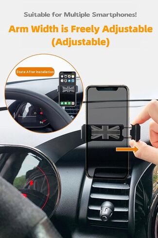 Persevere for Mini Cooper Phone Holder F54 F55 F56 F57 with Auto Charging for Display Dashboard Car Phone Mount, Fits 4-6.9" Smartphones, Right (Not Supported All Countryman F60/R61) in Saudi Arabia