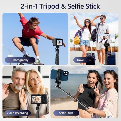 EMART حامل ثلاثي القوائم مقاس 52 بوصة لهاتف iPhone، حامل ثلاثي القوائم للهاتف الخلوي قابل للتعديل مع جهاز تحكم عن بعد لتسجيل الفيديو، حامل سيلفي مرن للهاتف الذكي لتصوير حلقة الكاميرا الخفيفة in Saudi Arabia