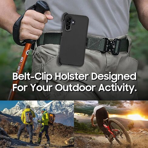 متوافق مع Samsung Galaxy A26 5G ، بنيت في واقي الشاشة ، حزام مقطع الحافظة Defender Defender Case Dustproof Protection (Deer) in Kuwait