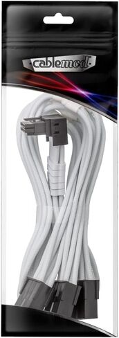 CableMod Pro ModMesh Sleeved 12V-2x6 12VHPWR 90° StealthSense PCIe Extension - Variant B (Black + Light Green, 90° 16-pin to Triple 8-pin, 45cm) in Saudi Arabia