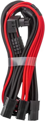 CableMod Pro ModMesh Sleeved 12V-2x6 12VHPWR 90° StealthSense PCIe Extension - Variant B (Black + Light Green, 90° 16-pin to Triple 8-pin, 45cm) in Saudi Arabia