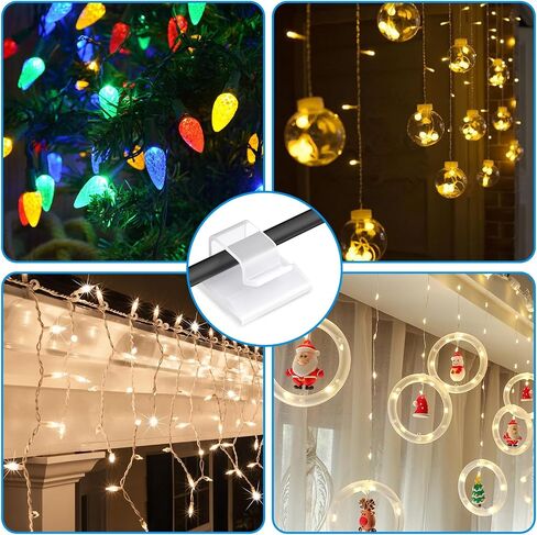 100 Pcs Cable Clips,Adhesive Cord Clips for USB Cables, Phone Chargers, Ethernet Cables, car Dash cam Cables,Christmas Lights, String Lights(Black, Small) in Saudi Arabia