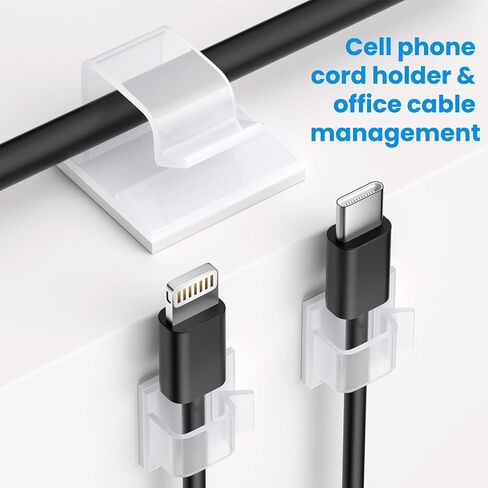 100 Pcs Cable Clips,Adhesive Cord Clips for USB Cables, Phone Chargers, Ethernet Cables, car Dash cam Cables,Christmas Lights, String Lights(Black, Small) in Saudi Arabia