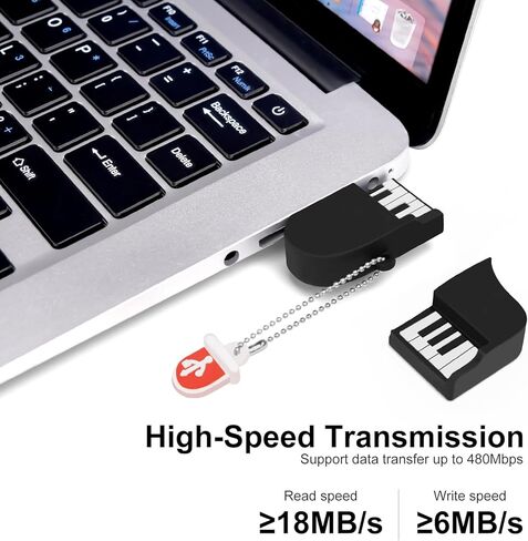 Borlter Clamp 64GB USB Flash Drive Pendrive USB 2.0 Memory Stick Drive محرك أقراص إبهام لتخزين البيانات الخارجية في شكل البيانو in Kuwait