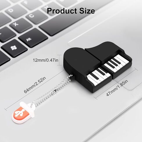 Borlter Clamp 64GB USB Flash Drive Pendrive USB 2.0 Memory Stick Drive محرك أقراص إبهام لتخزين البيانات الخارجية في شكل البيانو in Kuwait