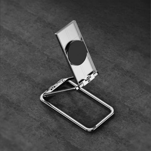 Metal Cell Phone Ring Holder Grip with Built-in Stand Turns 360° Degrees & 180° Degrees Adjustable to Fit Your Needs Helps Stabilize Phone for Selfies and Wall Hook Adjustable Stand 53400 (Silver) in Saudi Arabia