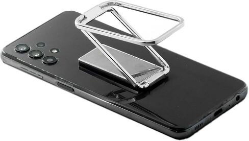 Metal Cell Phone Ring Holder Grip with Built-in Stand Turns 360° Degrees & 180° Degrees Adjustable to Fit Your Needs Helps Stabilize Phone for Selfies and Wall Hook Adjustable Stand 53400 (Silver) in Saudi Arabia
